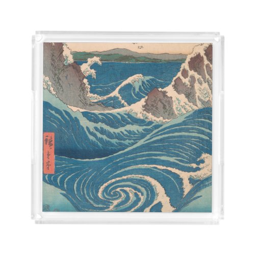 Japanese Waves Naruto Whirlpool Artwork Acrylic Tray