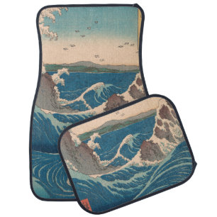 Japanese Waves Naruto Whirlpool Artwork Car Mat