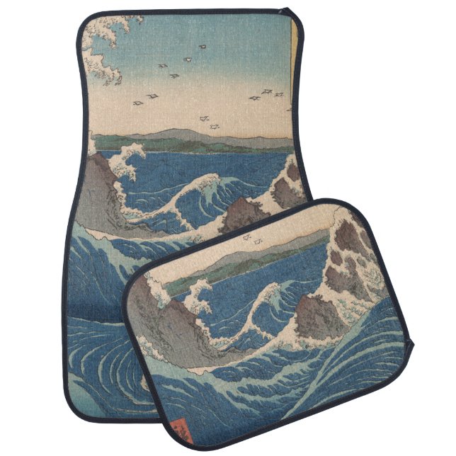 Japanese Waves Naruto Whirlpool Artwork Car Mat (Set)