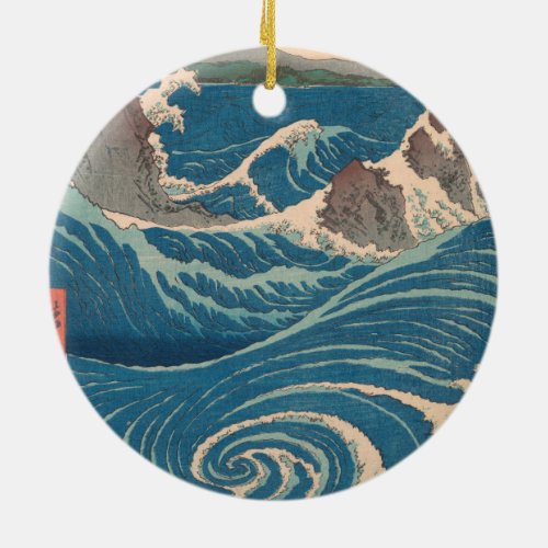 Japanese Waves Naruto Whirlpool Artwork Ceramic Ornament
