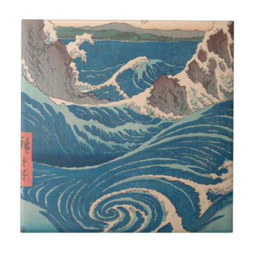 Japanese Waves Naruto Whirlpool Artwork Ceramic Tile