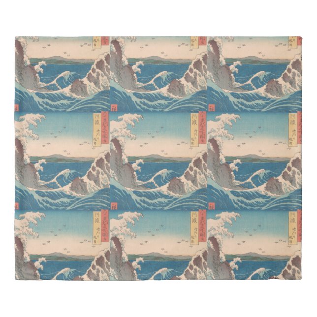 Japanese Waves Naruto Whirlpool Artwork Duvet Cover (Front)