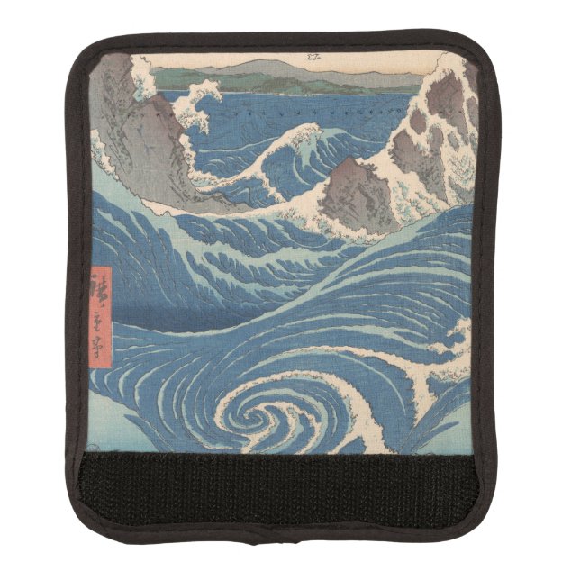 Japanese Waves Naruto Whirlpool Artwork Luggage Handle Wrap (Front)
