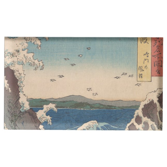 Japanese Waves Naruto Whirlpool Artwork Place Card Holder (Front)