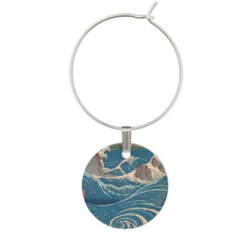 Japanese Waves Naruto Whirlpool Artwork Wine Charm