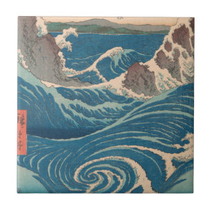 Japanese Waves Naruto Whirlpool Ocean Artwork Ceramic Tile