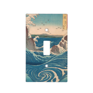 Japanese Waves Naruto Whirlpool Ocean Artwork Light Switch Cover