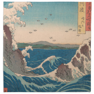 Japanese Waves Naruto Whirlpool Ocean Artwork Napkin