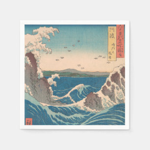 Japanese Waves Naruto Whirlpool Ocean Artwork Napkins