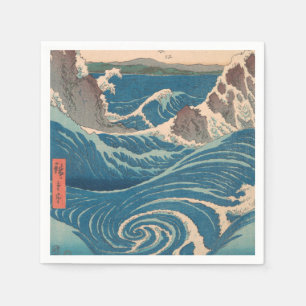 Japanese Waves Naruto Whirlpool Ocean Artwork Paper Napkins