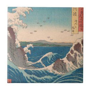 Japanese Waves Naruto Whirlpool Ocean Artwork Tile