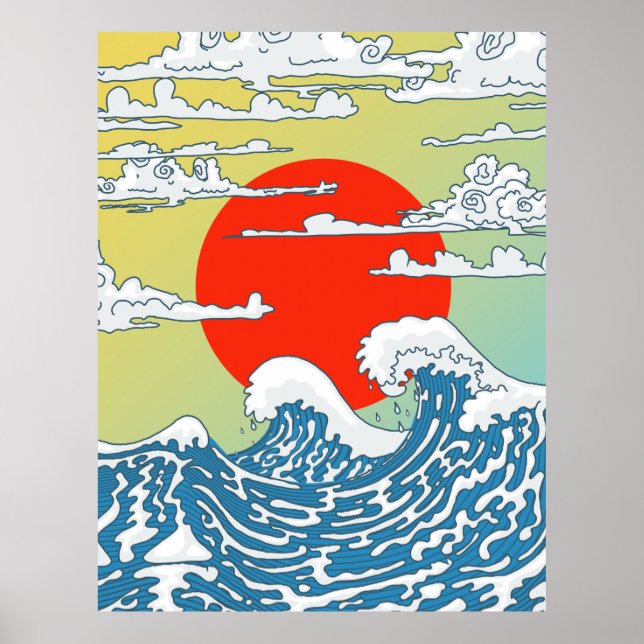 Japanese Waves Poster (Front)