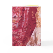 Japanese wedding kimonos in close up