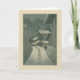 Japanese Winter Scene - Christmas Card