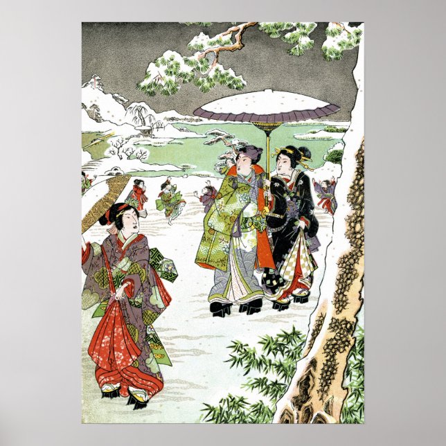Japanese Winter Scene Poster (Front)