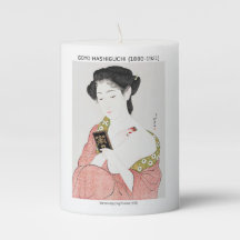 Japanese woman applying powder - Goyō Hashiguchi