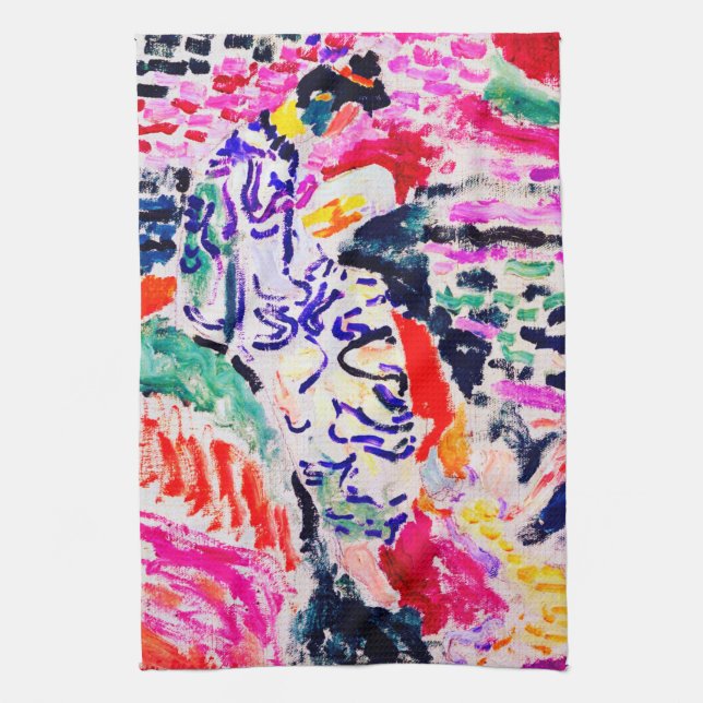 Japanese Woman beside the Water, Matisse Kitchen Towel (Vertical)