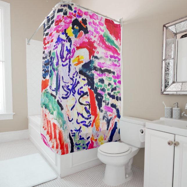 Japanese Woman beside the Water, Matisse Shower Curtain (In Situ)