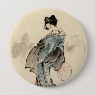 Japanese woman Button