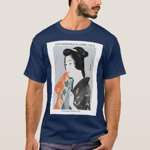 Japanese woman holding her towel - Goyō Hashiguchi T-Shirt