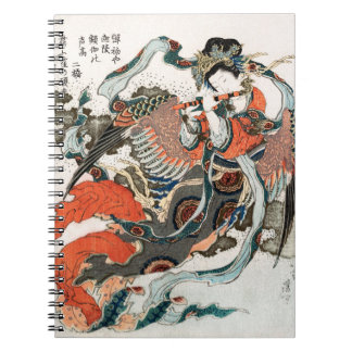 Japanese Woman Playing Flute Notebook
