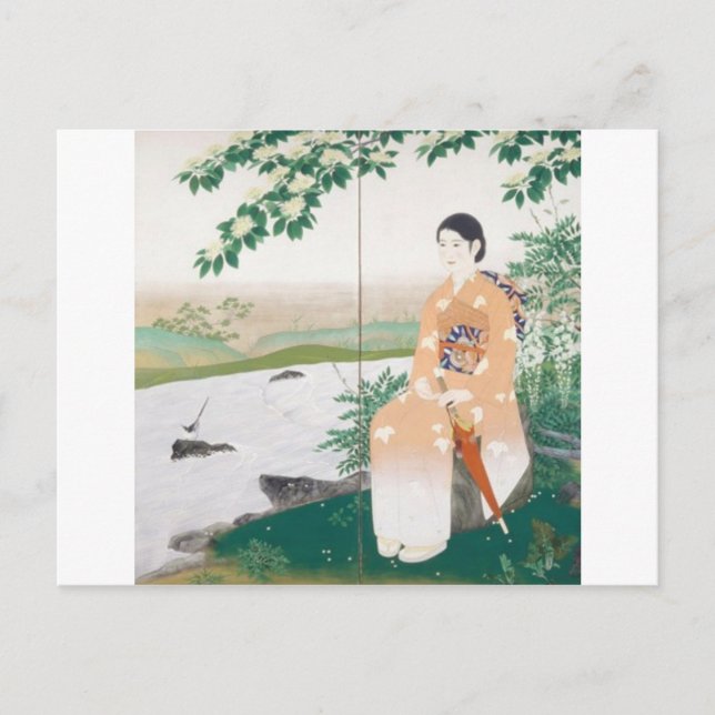 japanese woman postcard (Front)