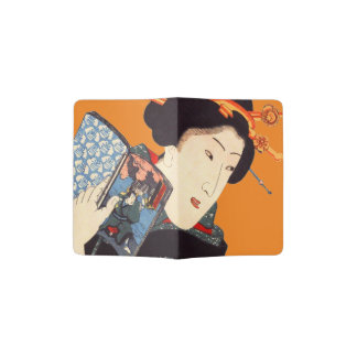 Japanese Woman Reading 2 Passport Holder