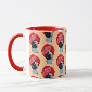 Japanese woman wearing traditional clothes mug