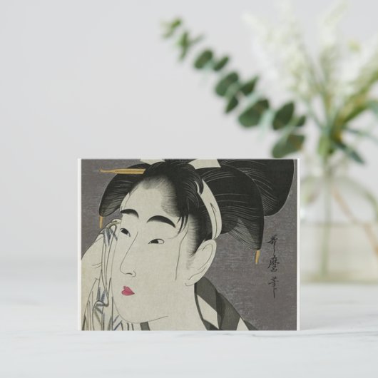 Japanese Women wiping her face (Standing Front)