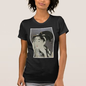 Japanese Women Wiping Her Face T-shirt by lilandluckysloot at Zazzle