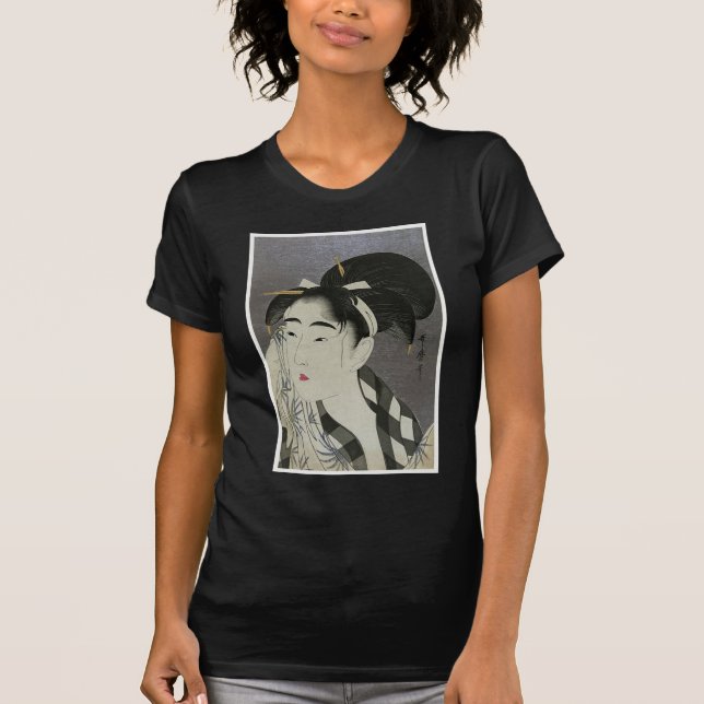 Japanese Women wiping her face T-Shirt (Front)