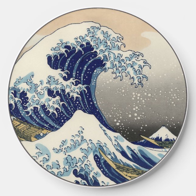 Japanese Woodblock: Big Wave off Kanagawa Wireless Charger (Front)