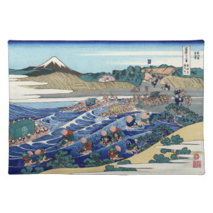 Japanese Woodblock: Fuj from Kanaya on Tokaido Placemat