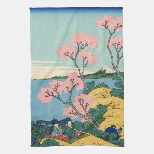 Japanese Woodblock: Fuji from Gotenyama Towel (Vertical)