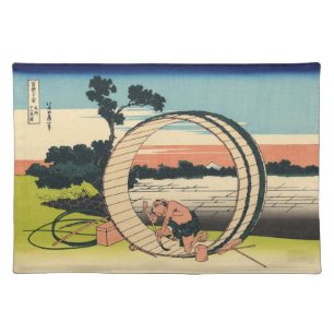 Japanese Woodblock: Fujimi Fuji from Owari Cloth Placemat