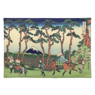 Japanese Woodblock: Hodogaya on the Tokaido Placemat