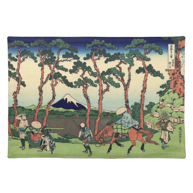 Japanese Woodblock: Hodogaya on the Tokaido Placemat (Front)