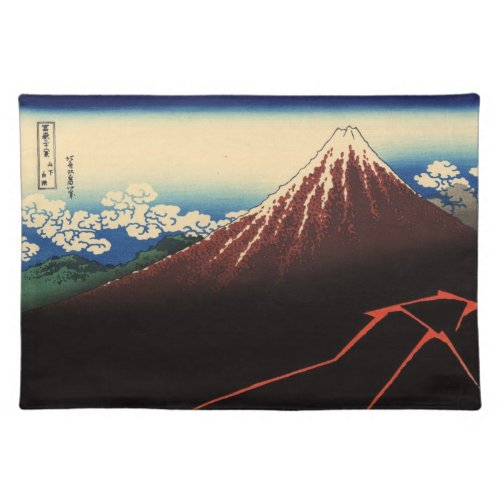 Japanese Woodblock Lightnings Below the Summit Placemat