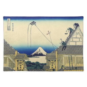 Japanese Woodblock: Mitsui Shop on Suruga Street Cloth Placemat