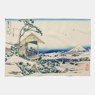Japanese Woodblock: Tea House at Koishikawa Towel