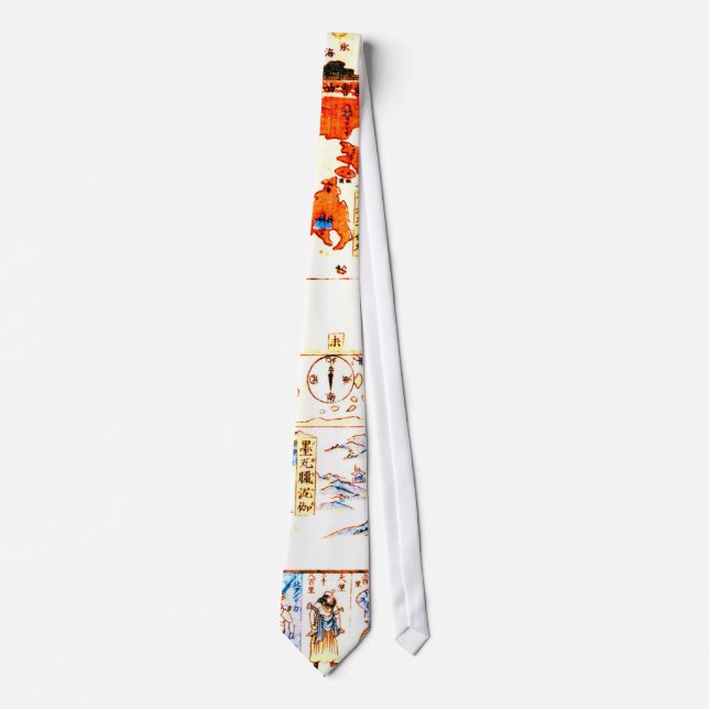 Japanese World Map 1800 Tie (Front)
