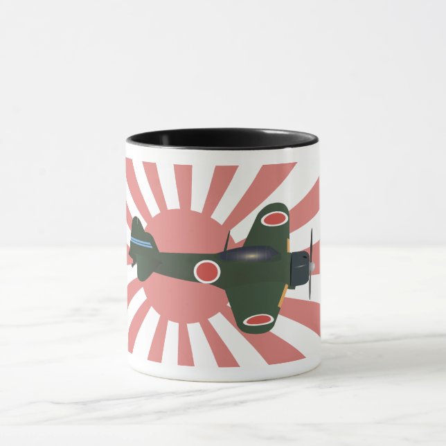 Japanese WWII Zero Fighter Plane Mug (Center)