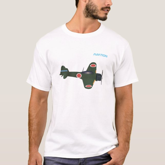Japanese WWII Zero Fighter Plane T-Shirt (Front)