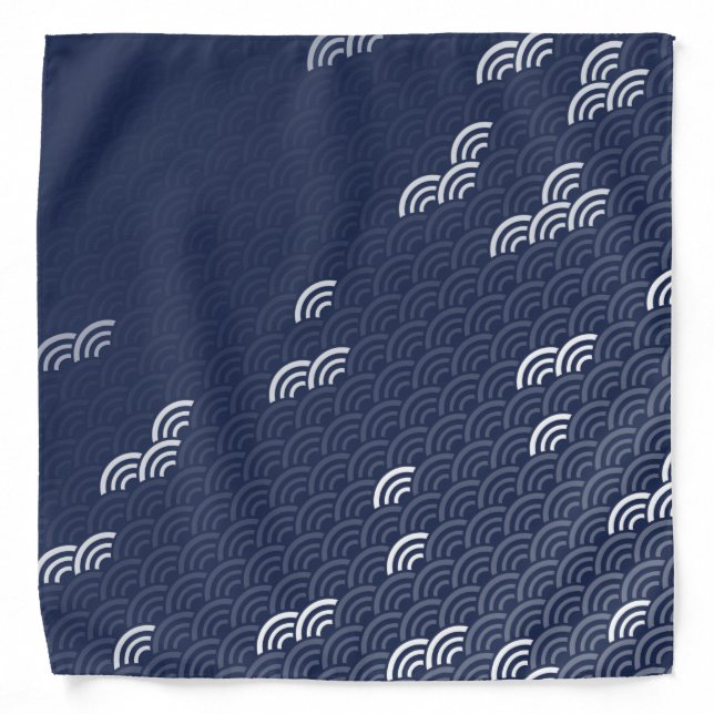 Japanese yabure seigaiha bandana (Front)