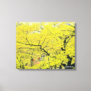 Japanese yellow gingko tree travel print