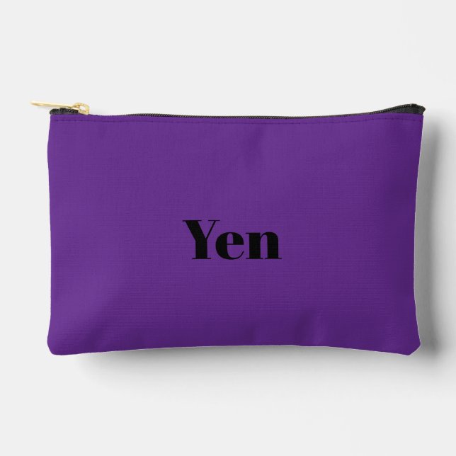 Japanese Yen zippered bag (Front)
