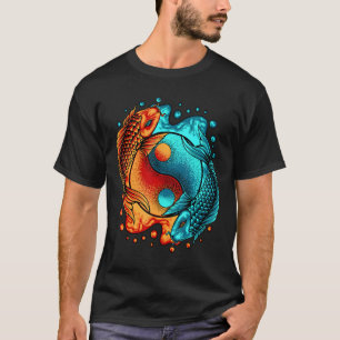 Japanese Yin Yang Koi Carp Nishikigoi Fish Asian S T-Shirt