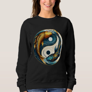 Japanese Yin Yang Symbol Koi Fish Sweatshirt