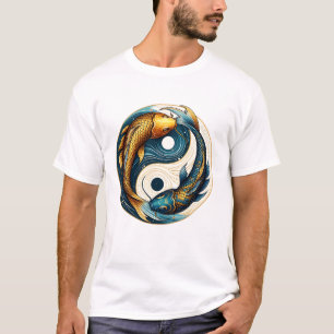 Japanese Yin Yang Symbol Koi Fish T-Shirt