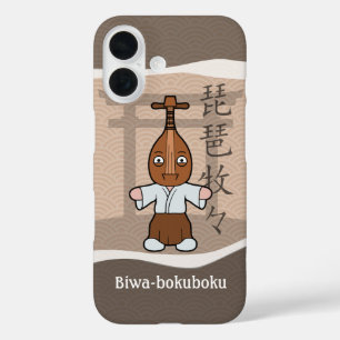 Japanese Yokai Biwa-bokuboku Lute Man iPhone 16 Case